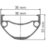 DT Swiss Hu 1900 Spline 30 27.5´´ Cl Disc Tubeless Schradera Mtb Framhjul, Black, 15 x 110mm