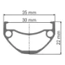 DT Swiss Hu 1900 Spline 30 29´´ Cl Disc Tubeless Schrader Mtb Bakhjul