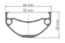 DT Swiss HU 1900 Spline Framhjul
