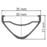 DT Swiss Hx 1700 Spline 30 27.5´´ Cl Disc Tubeless Mtb Framhjul, Black, 15 x 110mm