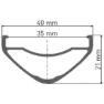 DT Swiss Hx 1700 Spline 35 27.5´´ Cl Disc Tubeless Mtb Bakhjul