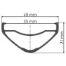 DT Swiss Hx 1700 Spline 35 29´´ Cl Disc Tubeless Framhjul, Black, 15 x 110mm