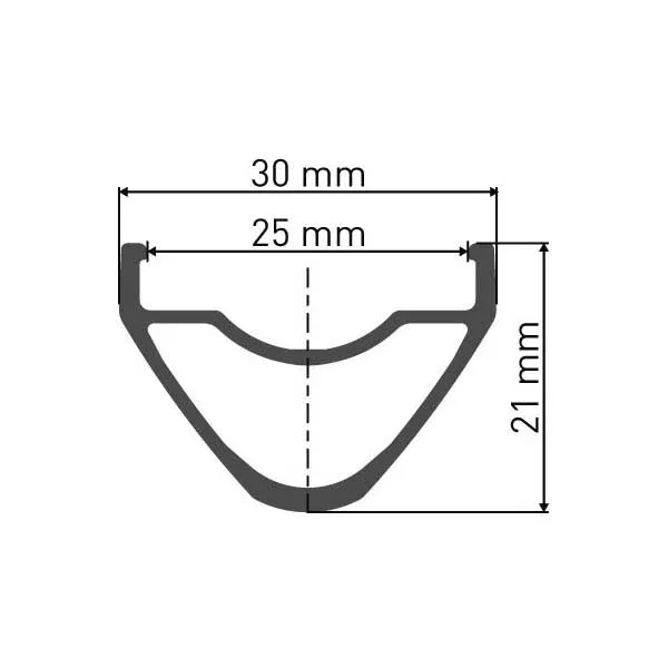 DT Swiss Hx 491 25 Mm 6.5 Mm Fälg DT Swiss Hx 491 25 Mm 6.5 Mm Fälg