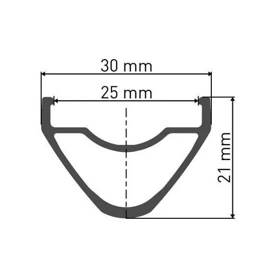 DT Swiss Hx 491 25 Mm Vl 6.5 Mm Fälg, Black, 29" 28H