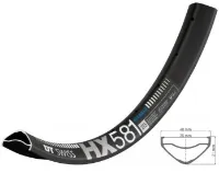 DT Swiss HX 581 Hybrid 27.5'' Fälg DT Swiss HX 581 Hybrid 27.5'' Fälg