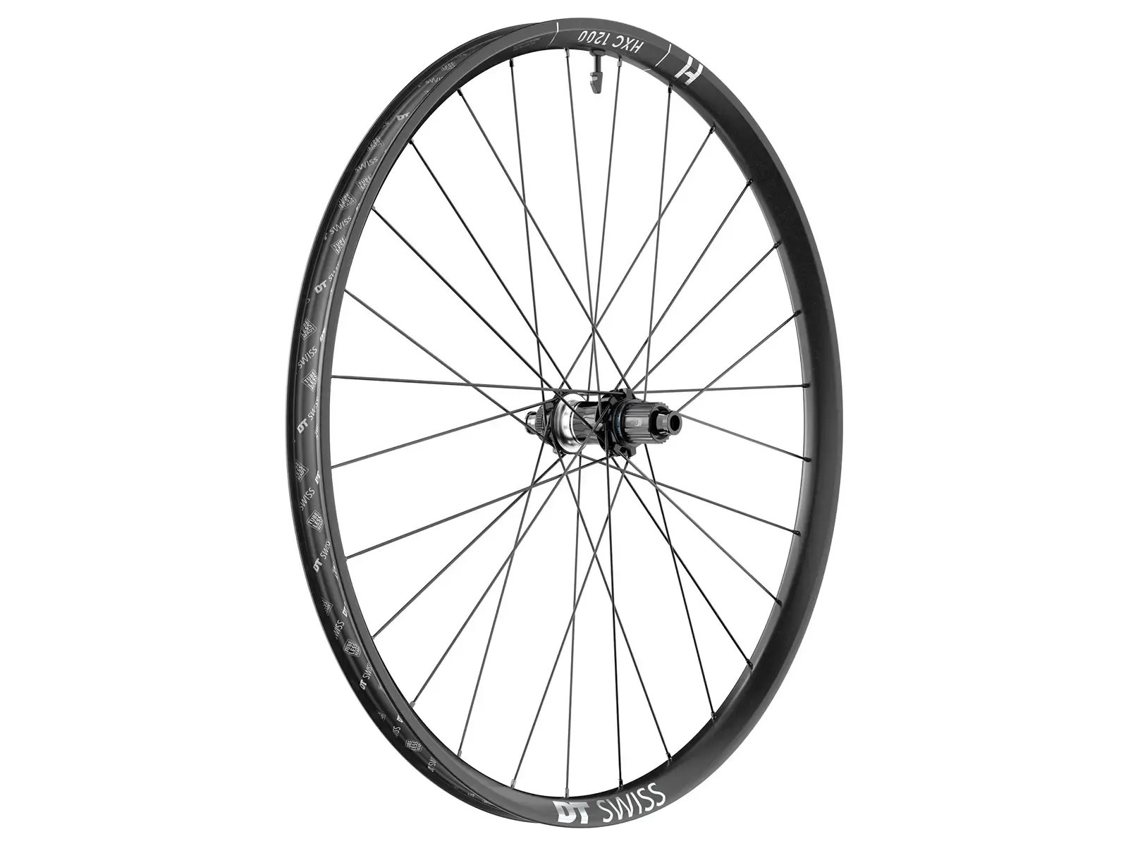 DT Swiss HXC 1200 Spline 22 29"hookless bakhjul 12x148 Center Lock Micro Spline, Black, 12 x 148mm, Shimano Micro Spline
