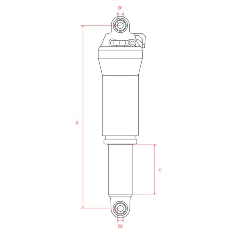 DT Swiss R 232 One Trunnion Mount Stötdämpare, Black, 55mm, 185mm DT Swiss R 232 One Trunnion Mount Stötdämpare, Black, 55mm, 185mm