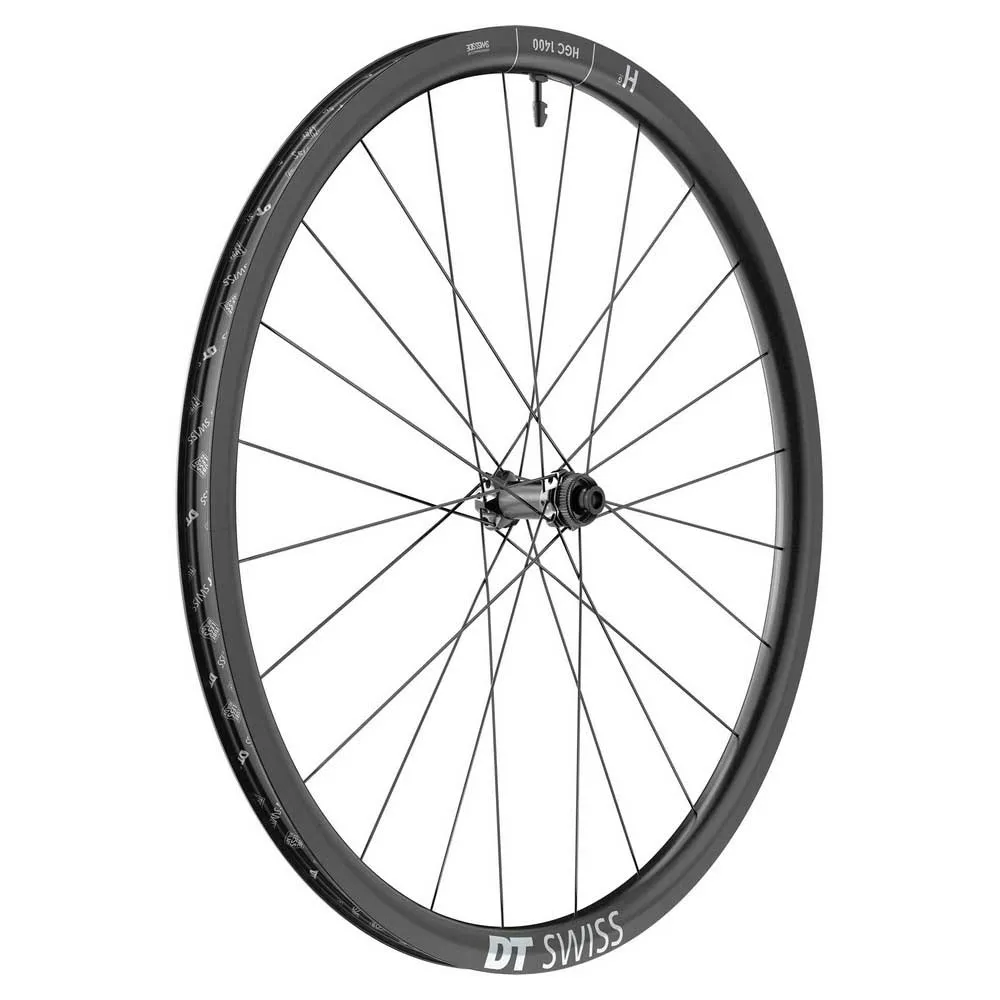 DT Swiss Spline 1400 Hooked / Crotchet Cl Tubeless Landsvägscykelns Bakhjul
