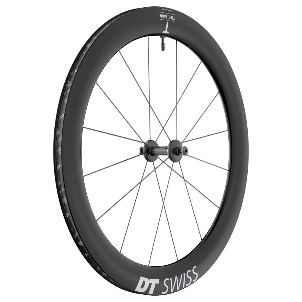 DT Swiss Trc 1400 Dicut® Tubeless Framhjul För Landsvägscykel, Black, 9 x 100mm