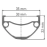 DT Swiss U 663 Disc Tubeless Schrader/presta Fälg