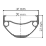 DT Swiss U 663 Vl 8.5 Mm Fälg, Black, 29" 32H