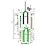 DVO Suspension Diamond D2 Gaffeltätningssats, Black, 35mm