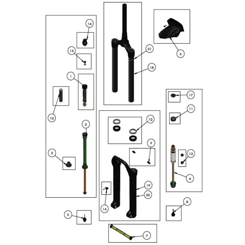 DVO Suspension Diamond D2 Kit För Bakre Stötdämparens Returknapp, Black, One Size