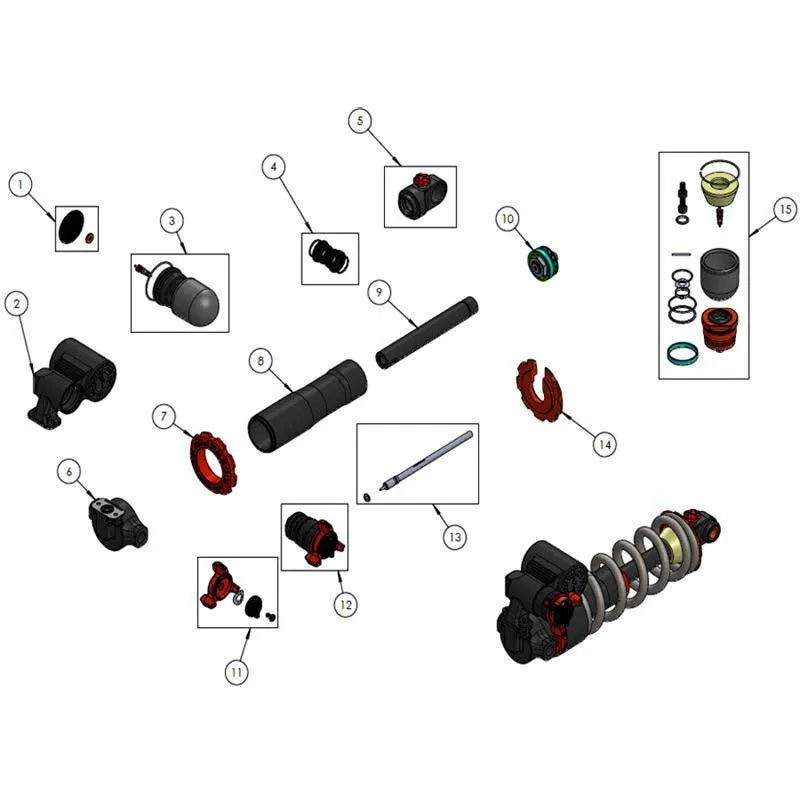 DVO Suspension Jade X-wp Ref 15 Tätningssats, Black, One Size