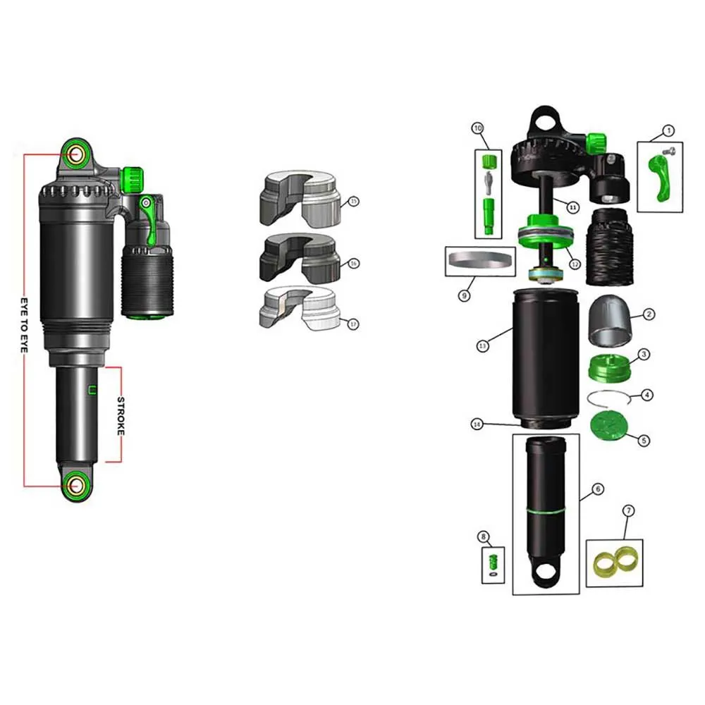 DVO Suspension Renoveringssats För Topaz-stötdämpare, Black, One Size