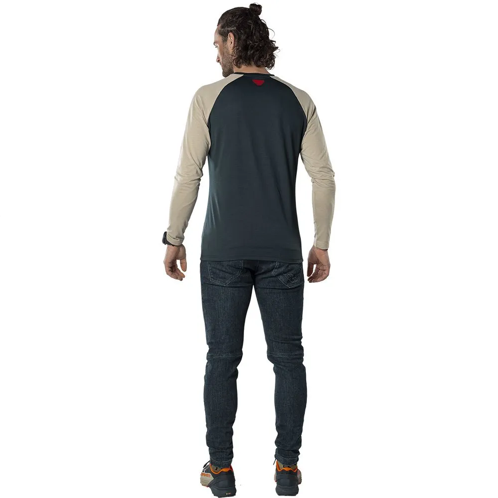 Dynafit 44401 T-shirt Med Lång ärm, Blueberry / rock khaki