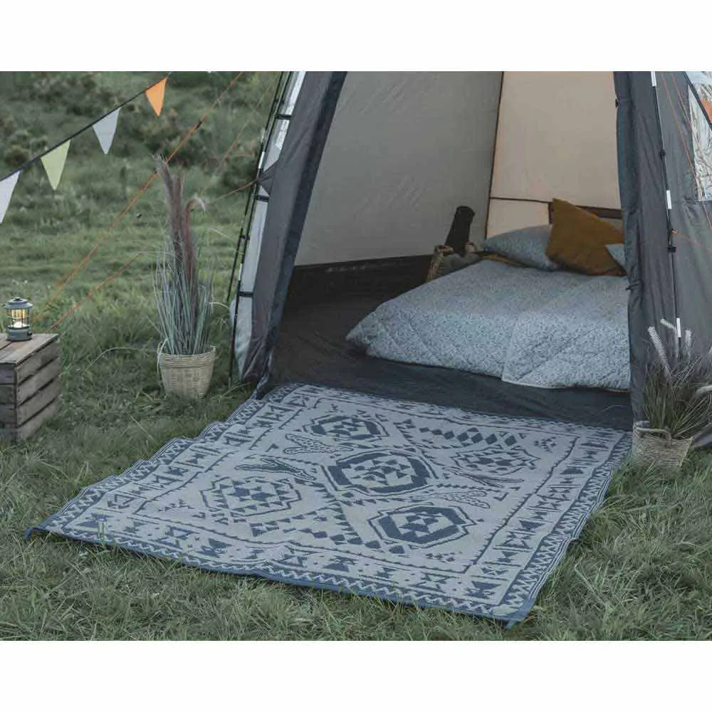 Easy Bilberry Square Matta, Grey, 200 x 150cm