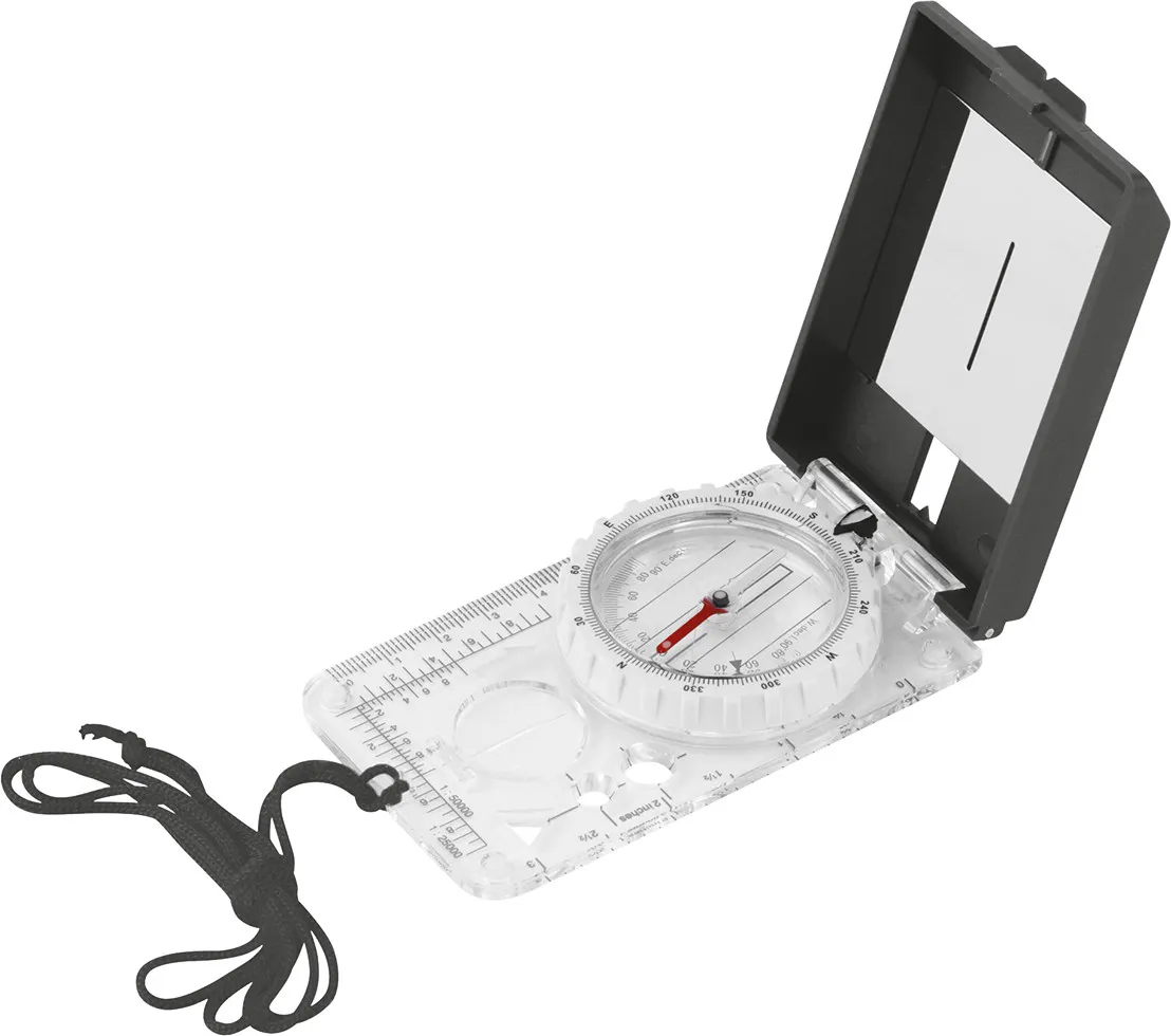 Easy Camp Map Compass Mirror, Black, One Size Easy Camp Map Compass Mirror, Black, One Size