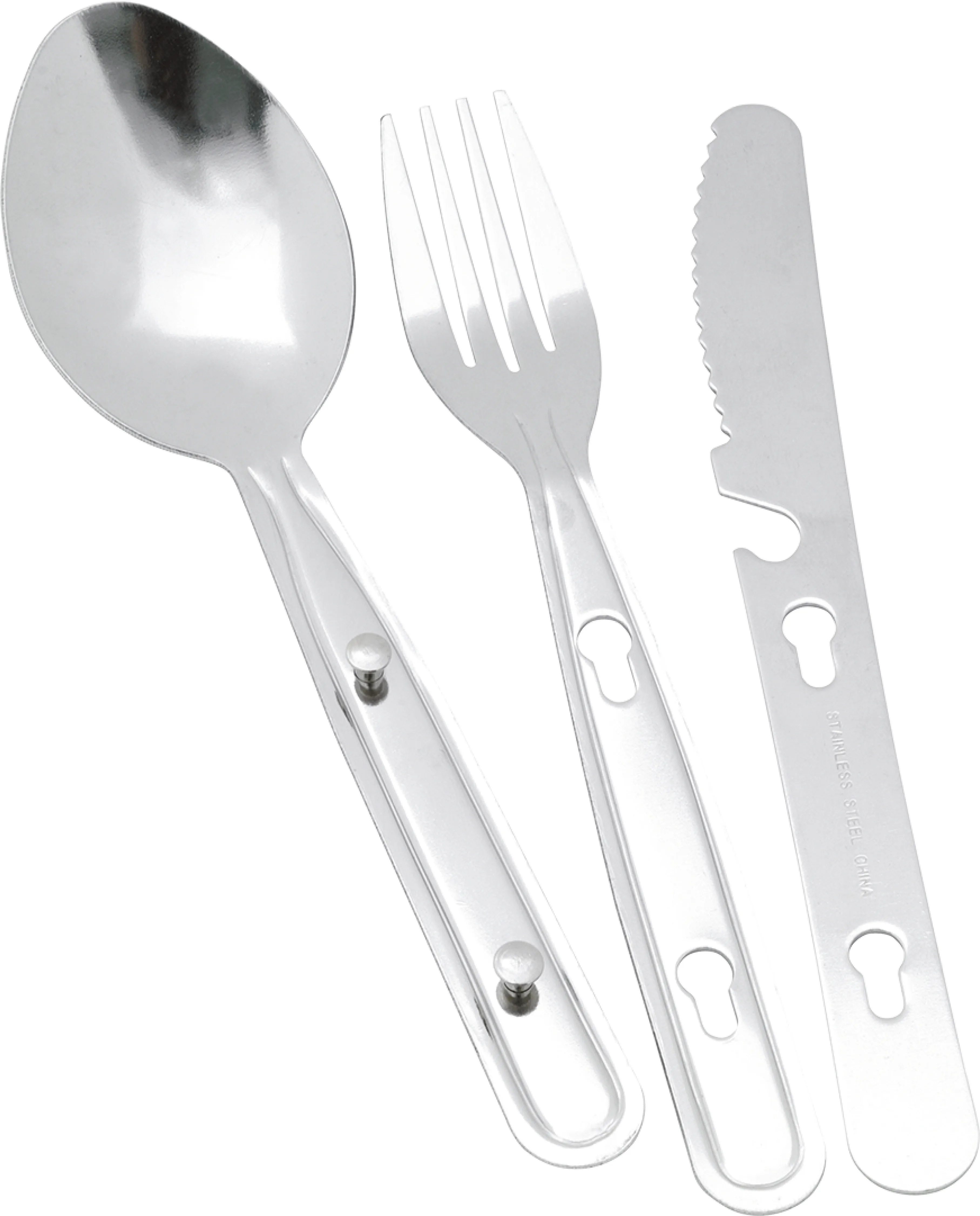 Easy Camp Travel Cutlery, Black & Grey, One Size Easy Camp Travel Cutlery, Black & Grey, One Size