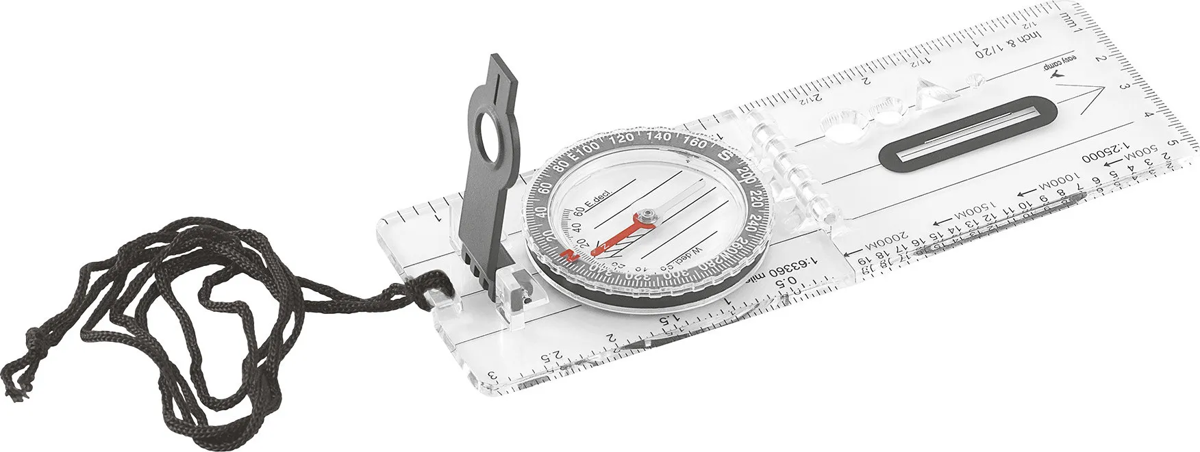 Easy Camp Venture Map Compass, Transparent, One Size