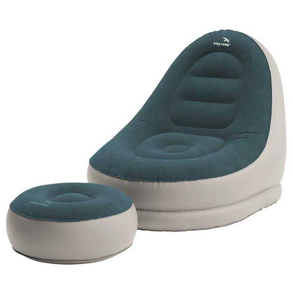 Easy Comfy Longe Set Air Uppblåsbar Soffa, Steel blue, One Size