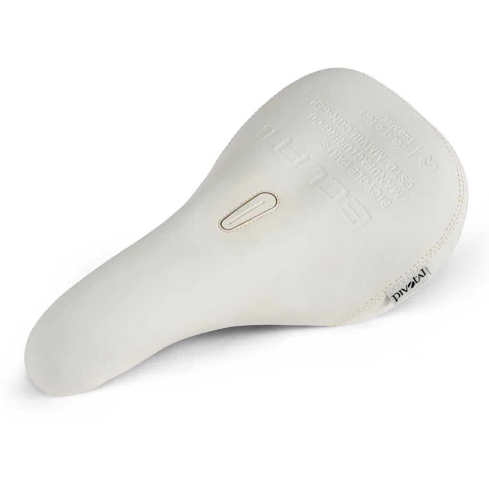 Eclat Bios Slim Pivotal Cykelsadel, White leather, One Size Eclat Bios Slim Pivotal Cykelsadel, White leather, One Size