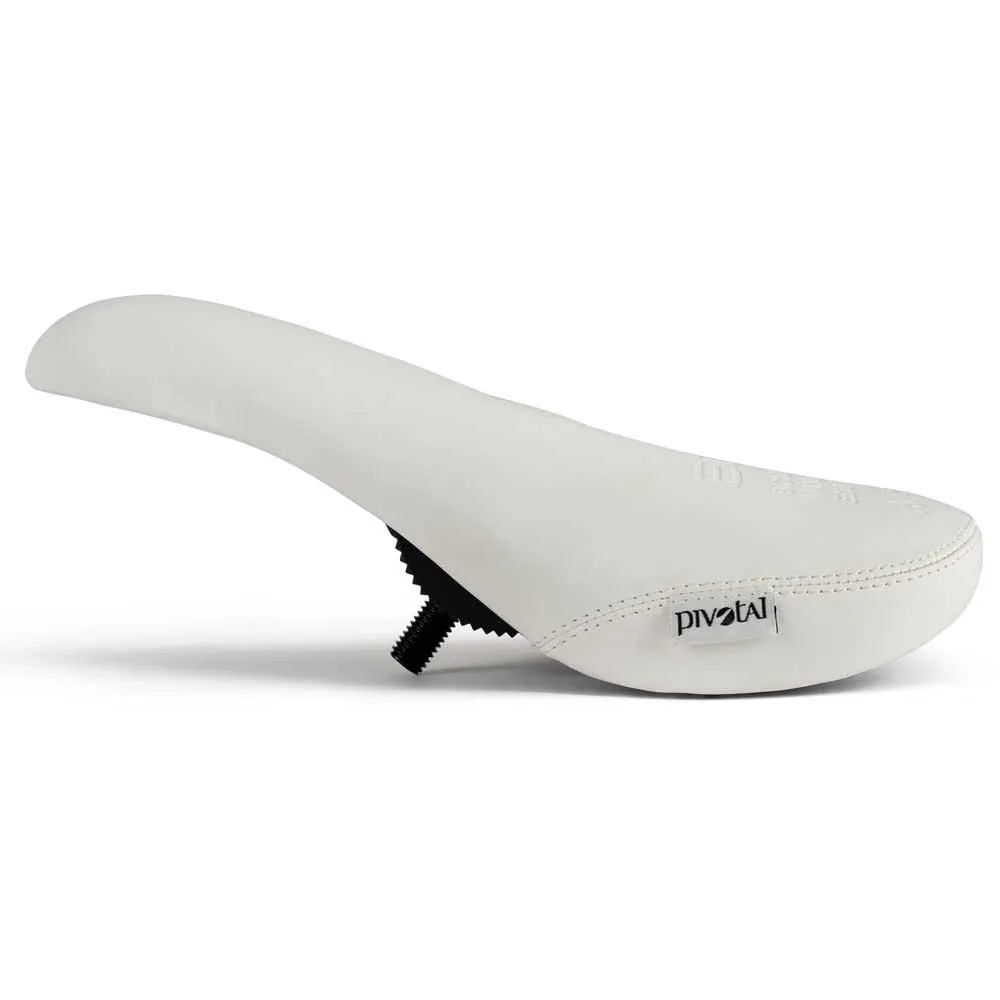 Eclat Bios Slim Pivotal Cykelsadel, White leather, One Size Eclat Bios Slim Pivotal Cykelsadel, White leather, One Size
