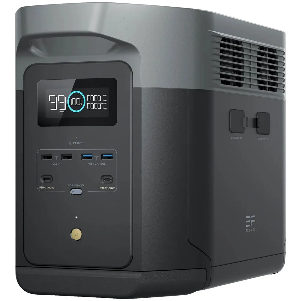Ecoflow Delta 2 Max 2048wh Kraftverk, Black, One Size