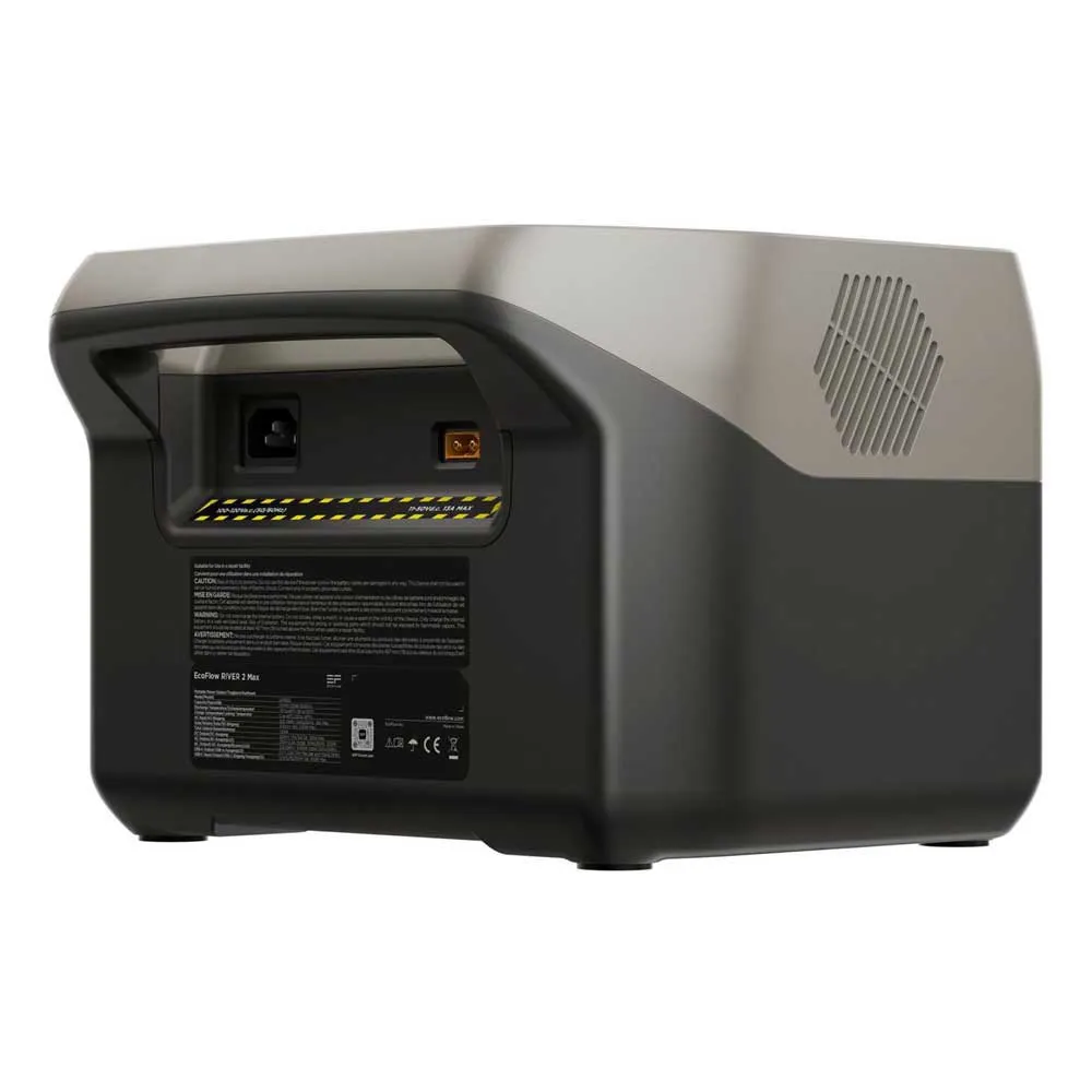 Ecoflow River 2 Max Bärbar Kraftstation, Black, One Size Ecoflow River 2 Max Bärbar Kraftstation, Black, One Size