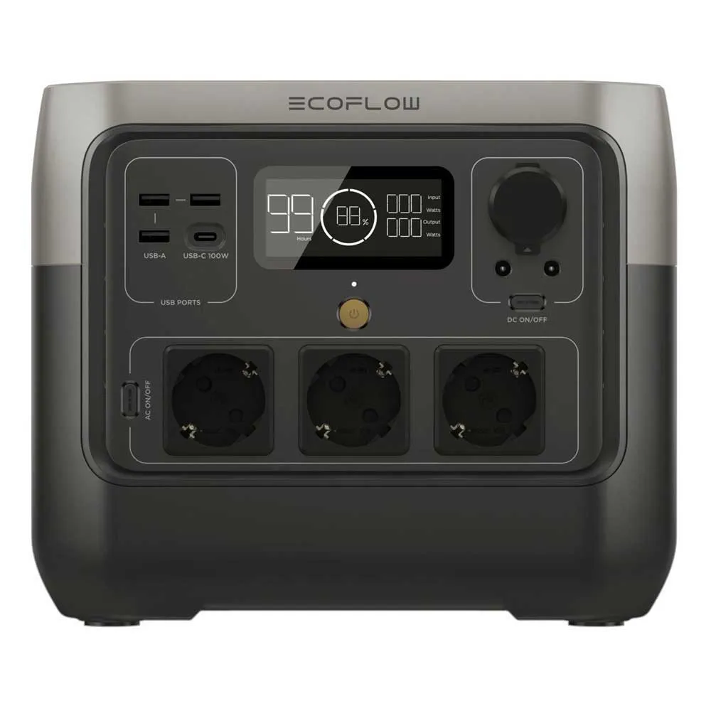 Ecoflow River 2 Pro Bärbar Kraftstation, Black, One Size