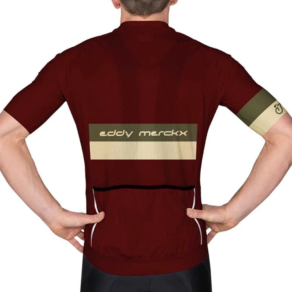 Eddy Merckx Performance Korta ärmar Cykeltröja, Bourgne red, L Eddy Merckx Performance Korta ärmar Cykeltröja, Bourgne red, L