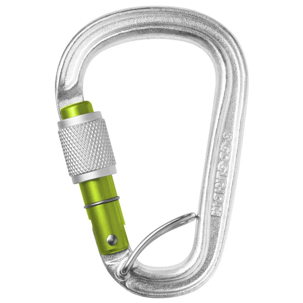 Edelrid Hms Bruce Steel Screw Fg Karabinkrok, Silver, One Size Edelrid Hms Bruce Steel Screw Fg Karabinkrok, Silver, One Size
