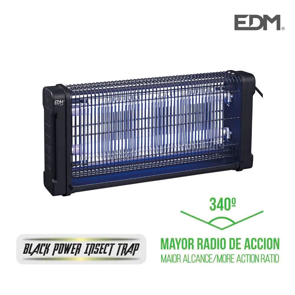 EDM 2x10w Elektrisk Flugsmälla, Black, One Size