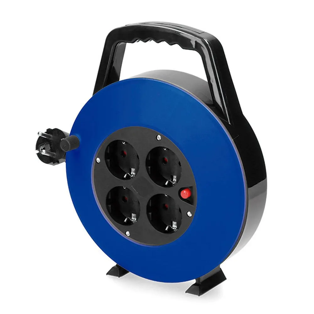 EDM 4 Plugs Kabeltrumma 10 M, Blue / red, One Size EDM 4 Plugs Kabeltrumma 10 M, Blue / red, One Size