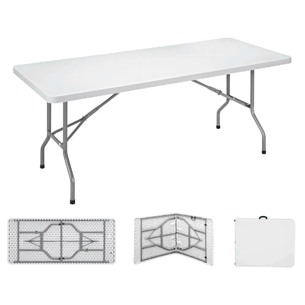 EDM Folding 180x74 Cm Bord, Grey, One Size