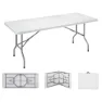 EDM Folding 180x74 Cm Bord, Grey, One Size