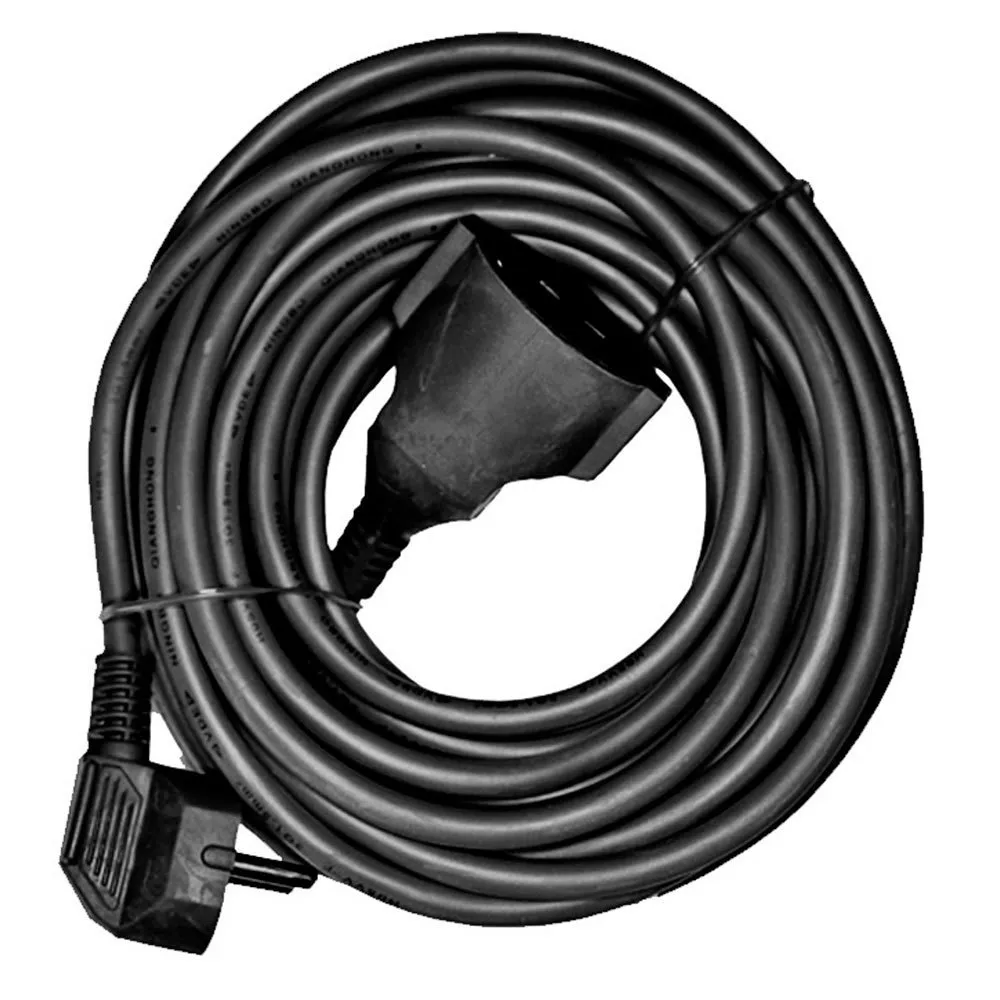 EDM Slangförlängning 15 M, Black, One Size, EU Plug 220V