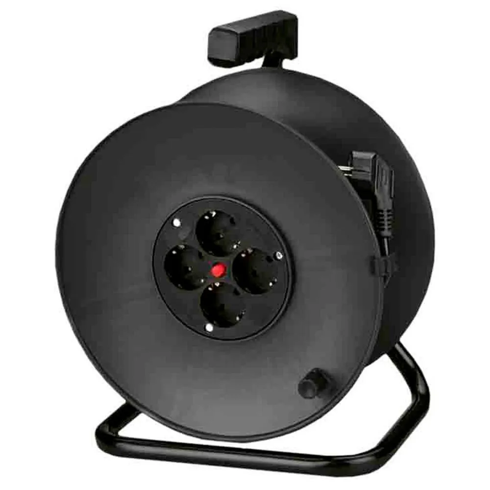 EDM Thermal Protector 4 Plugs 25 M Kabeltrumma, Black, One Size EDM Thermal Protector 4 Plugs 25 M Kabeltrumma, Black, One Size