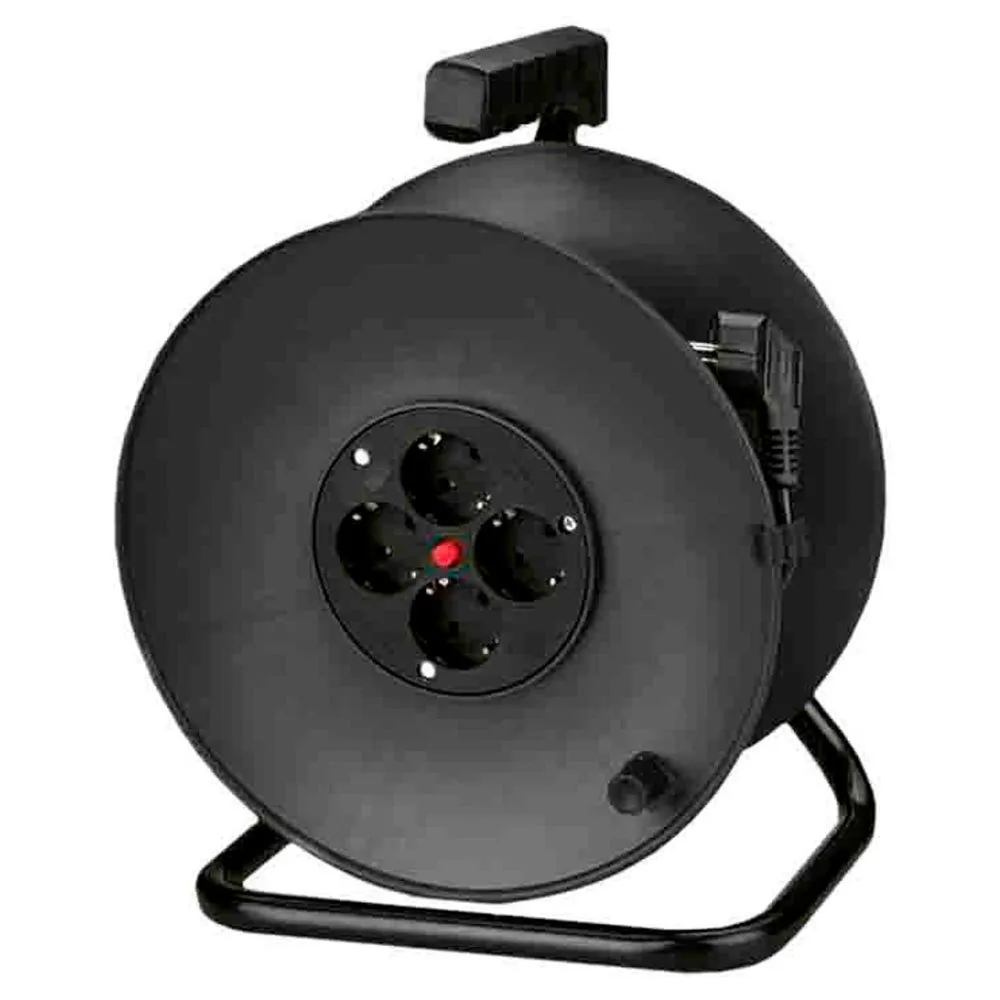 EDM Thermal Protector 4 Plugs 50 M Kabeltrumma, Black, One Size EDM Thermal Protector 4 Plugs 50 M Kabeltrumma, Black, One Size