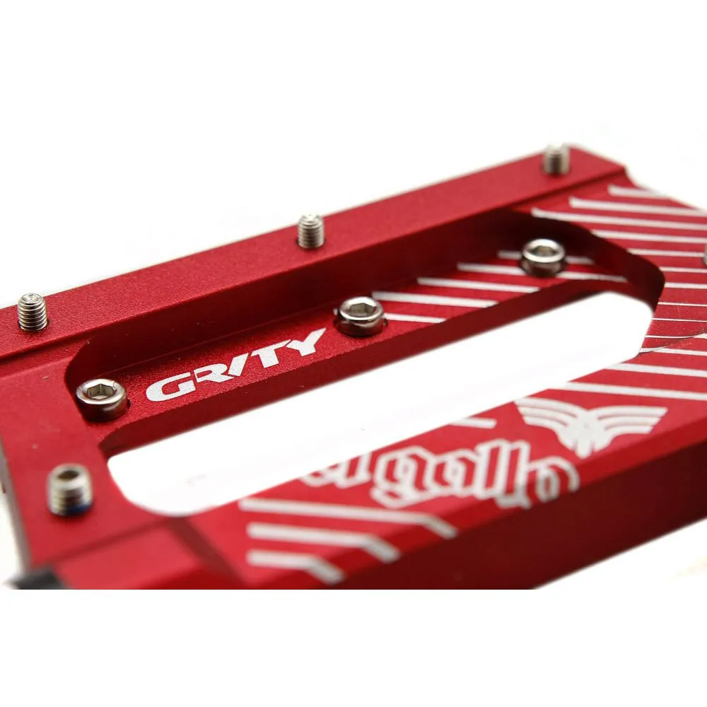 El Gallo Grvty Cykelpedaler, Red anodized, One Size