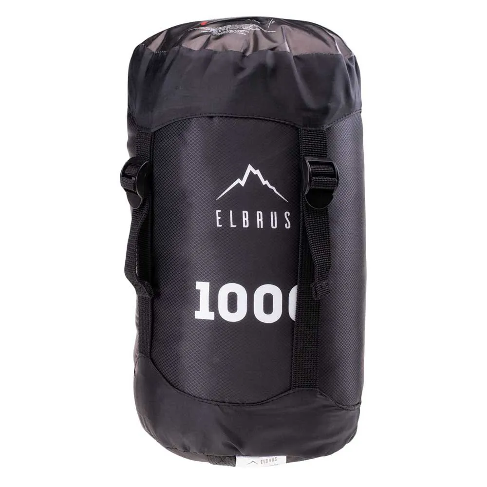 Elbrus Carrylight Ii 1000 Sovsäck, Black / flame scarlet, Right Zipper