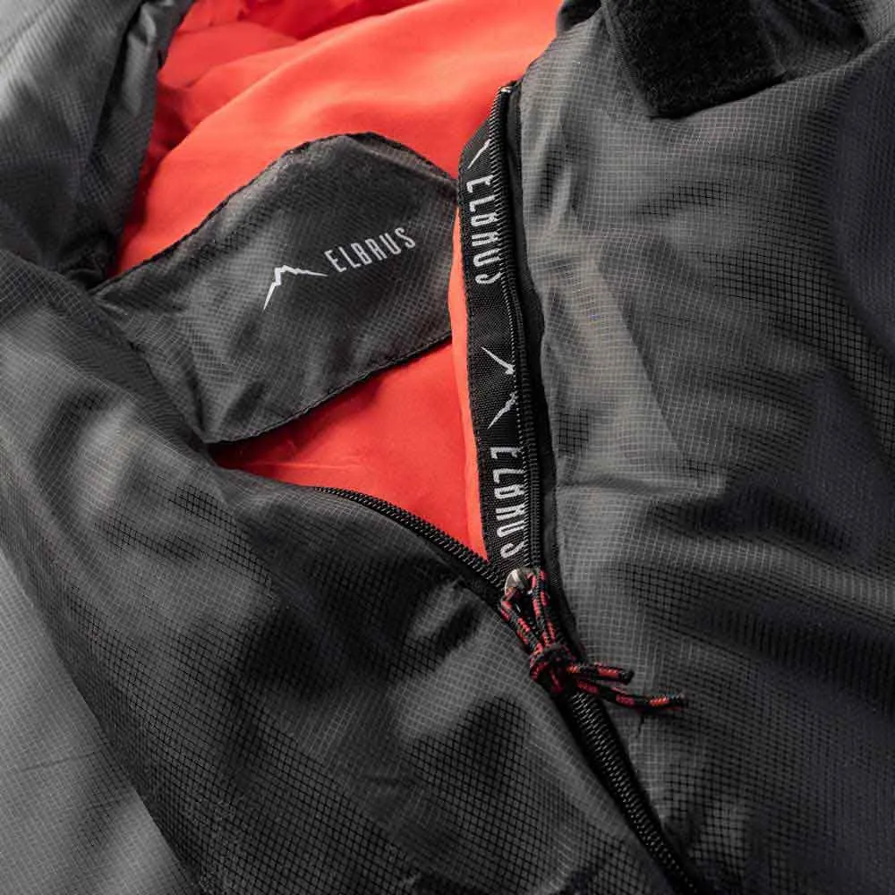 Elbrus Carrylight Ii 1000 Sovsäck, Black / flame scarlet, Right Zipper