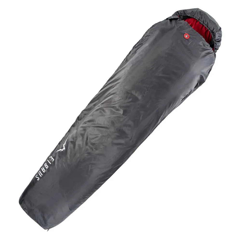 Elbrus Carrylight Ii 600 Sovsäck, Asphalt / flame scarlet, Right Zipper