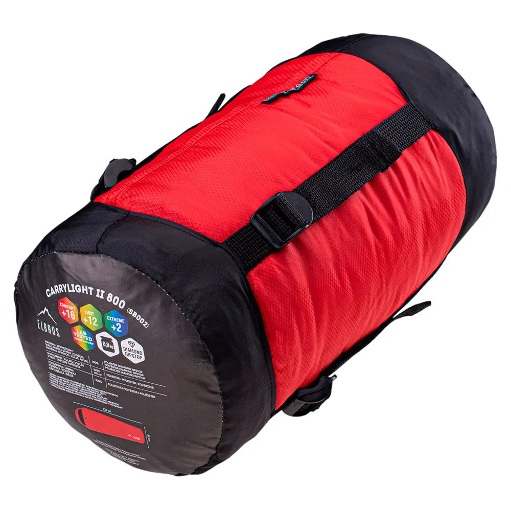 Elbrus Carrylight Ii 800 Sovsäck, Flame scarlet / black, Right Zipper