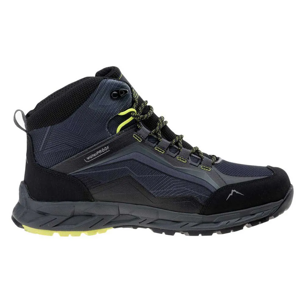 Elbrus Embawa Mid Wp Vandringsskor, Dark grey / black / lime