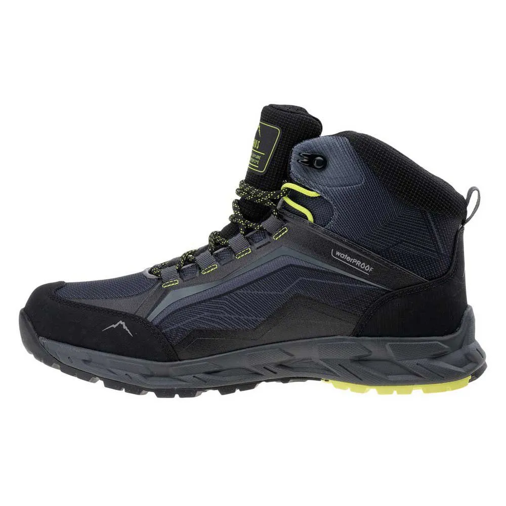 Elbrus Embawa Mid Wp Vandringsskor, Dark grey / black / lime