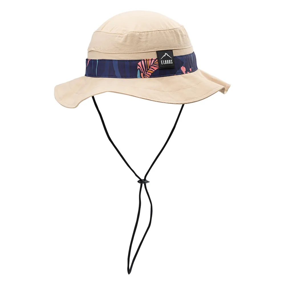 Elbrus Estevan Tg Mössa, Beige / leaf print, One Size