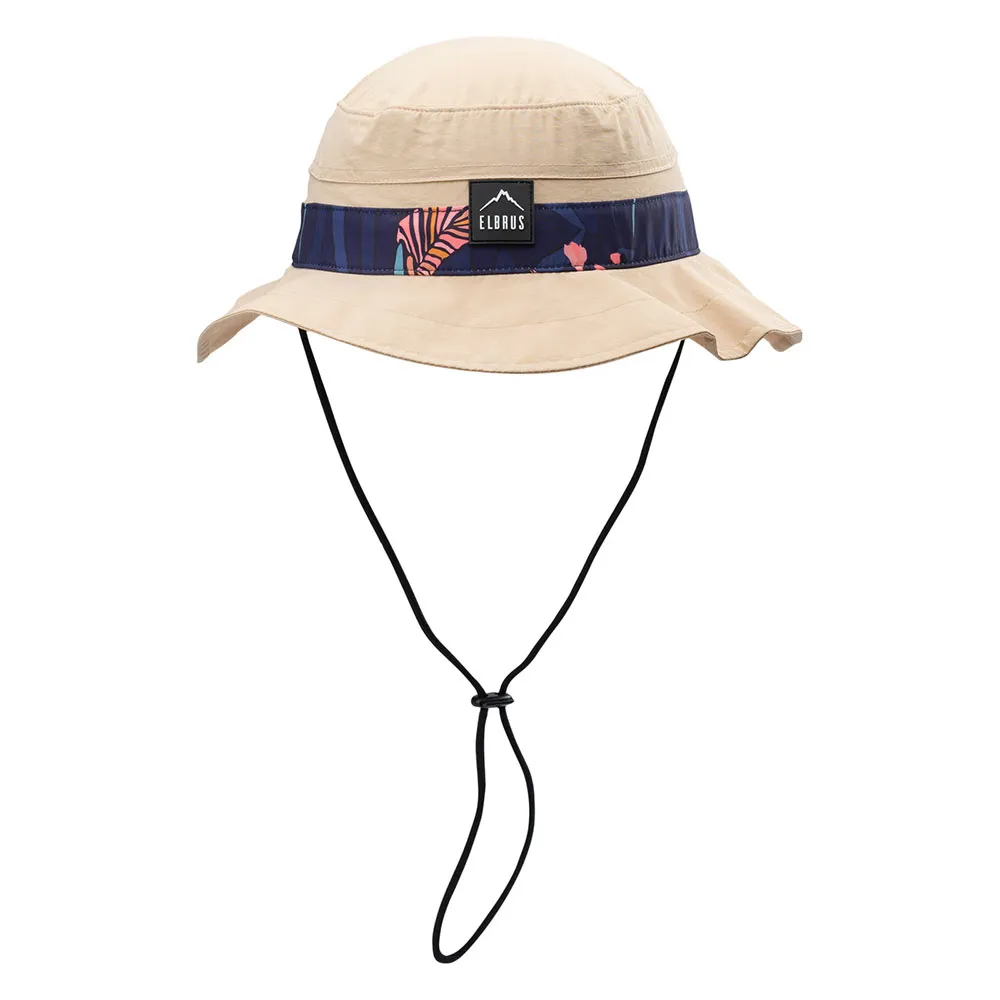 Elbrus Estevan Tg Mössa, Beige / leaf print, One Size