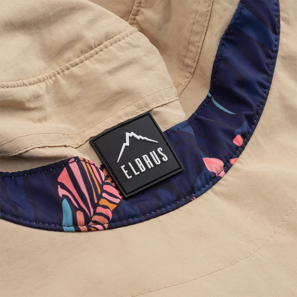 Elbrus Estevan Tg Mössa, Beige / leaf print, One Size