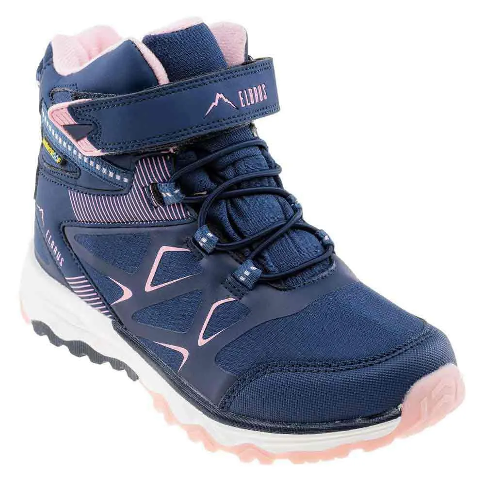 Elbrus Etpen Mid Wp Jr Vandringsskor, Light navy / pink, EU 33